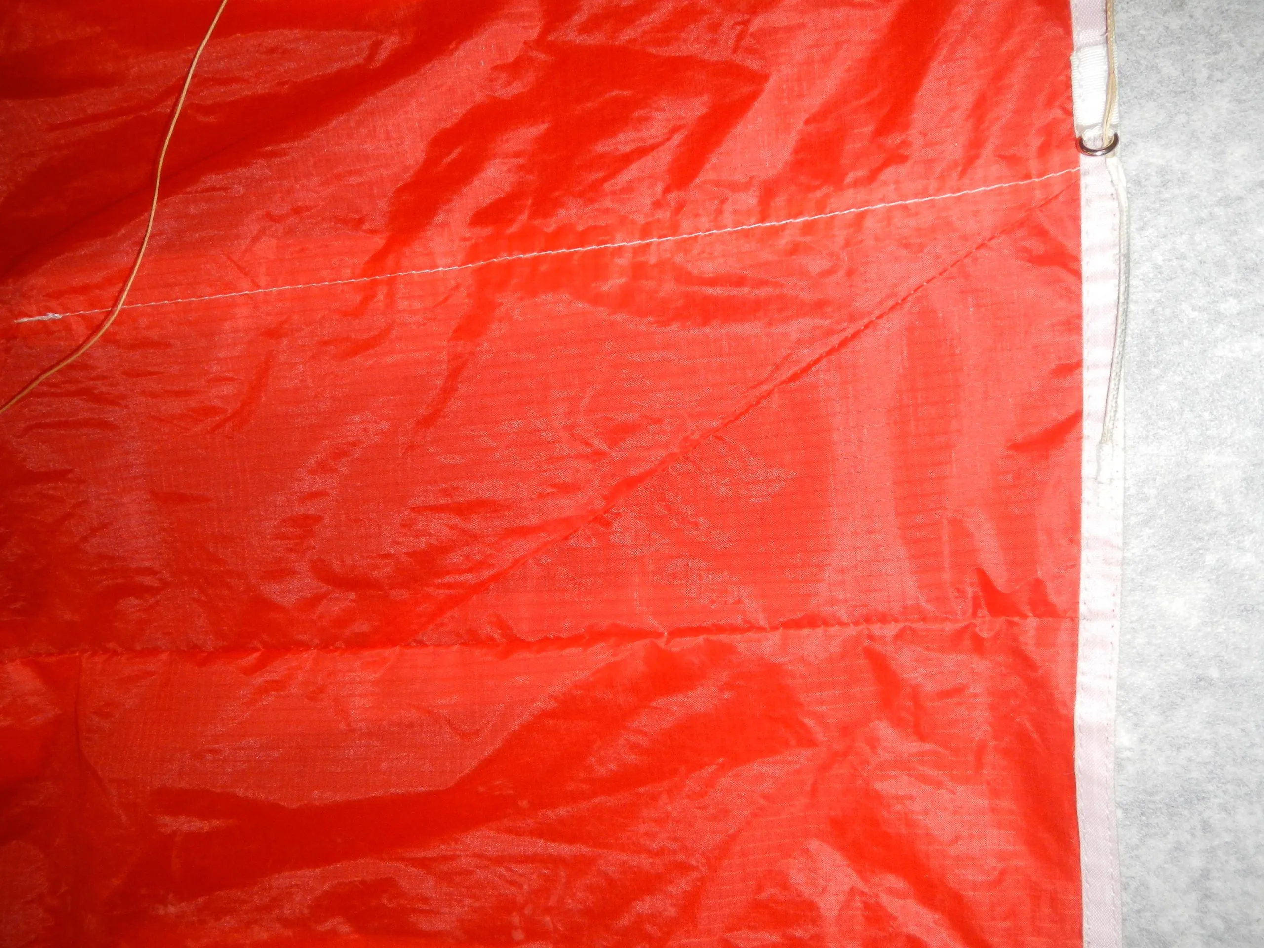 Réparation avec pièce de tissus simple